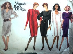 2326 VOGUE STRT SS-LS JERSEY DRESS COLLAR OR NOT PATTERN 12-16
